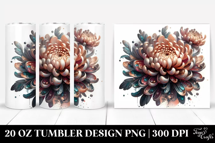 Glossy Chrysanthemum | 20 Oz Tumbler