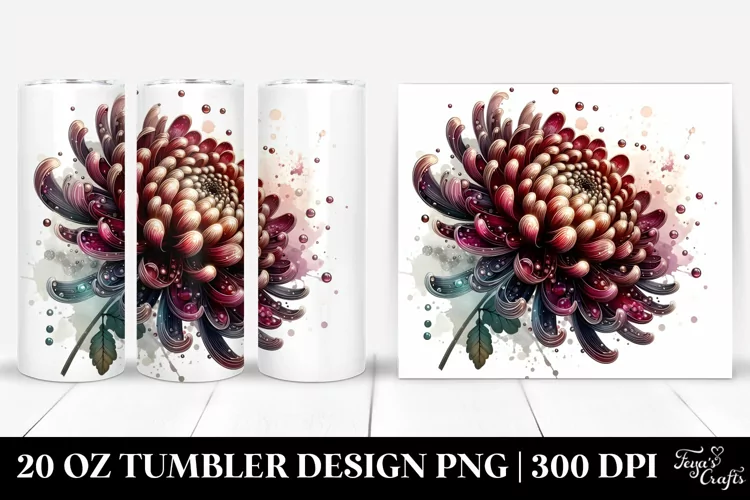 Glossy Chrysanthemum | 20 Oz Tumbler