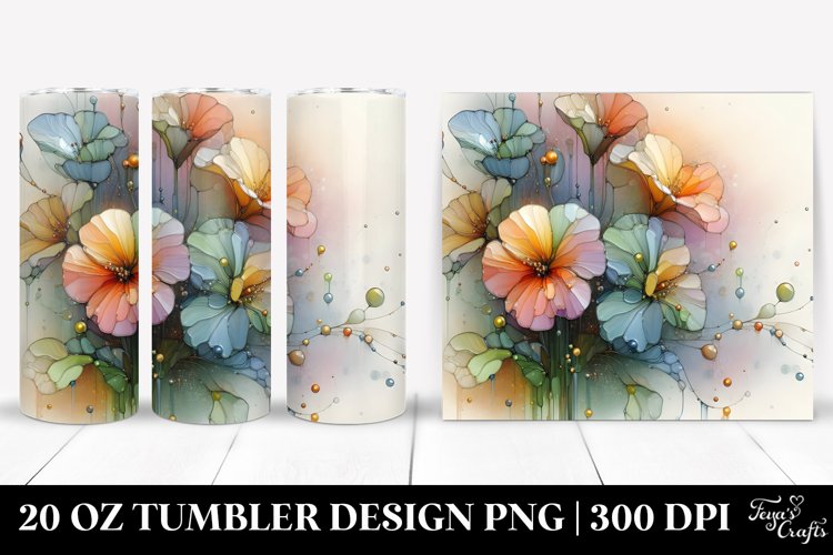 Glossy Nasturtium Watercolor Clipart 20 Oz Tumbler