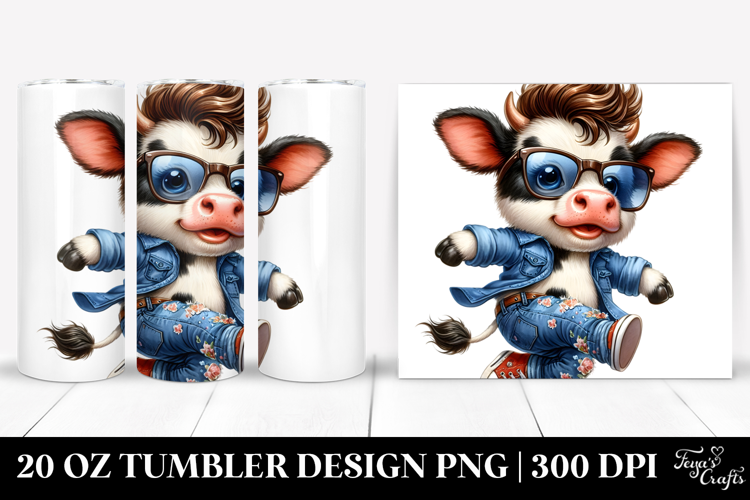 Expressive Baby Cow 20 Oz Tumbler