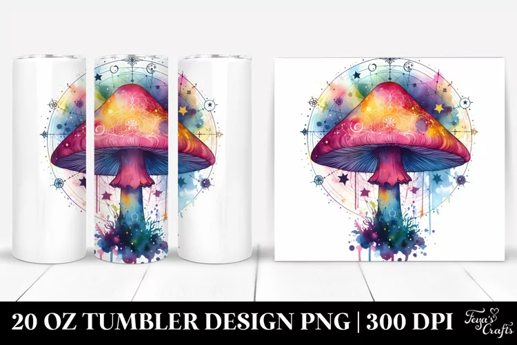 Magical Celestial Astral Mushroom | 20 Oz Tumbler