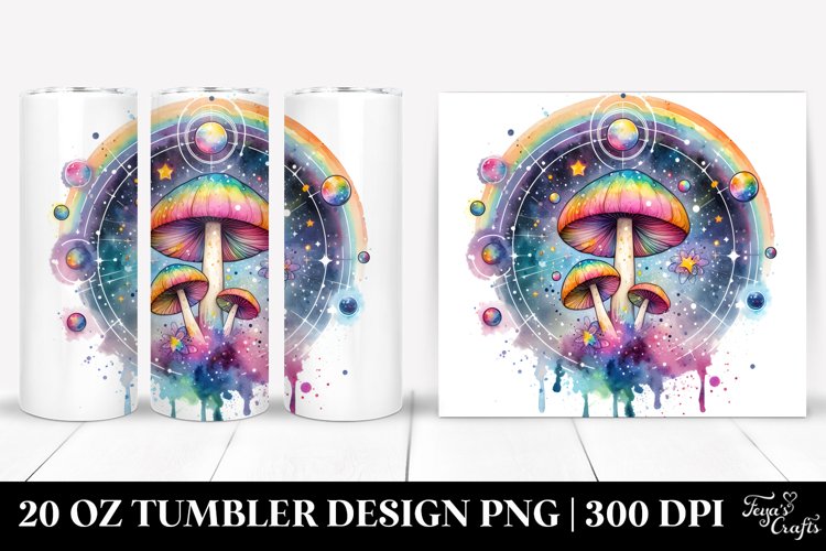 Magical Celestial Astral Mushroom | 20 Oz Tumbler example image 1