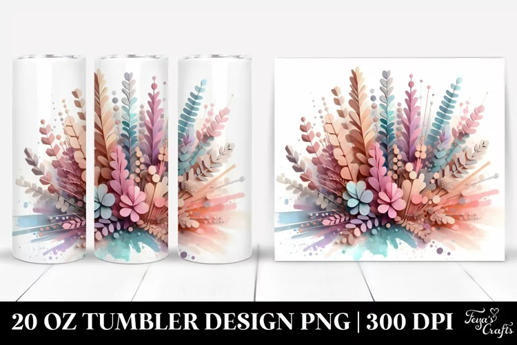 Abstract Pastel Heather Stained 20 Oz Tumbler