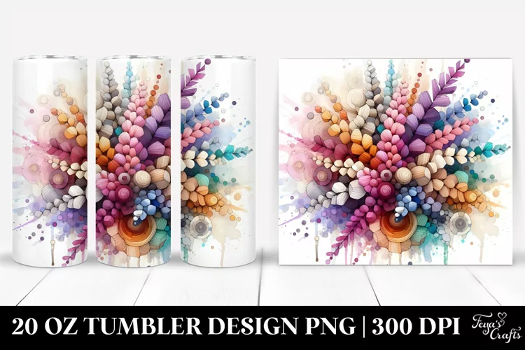 Abstract Pastel Heather Stained 20 Oz Tumbler