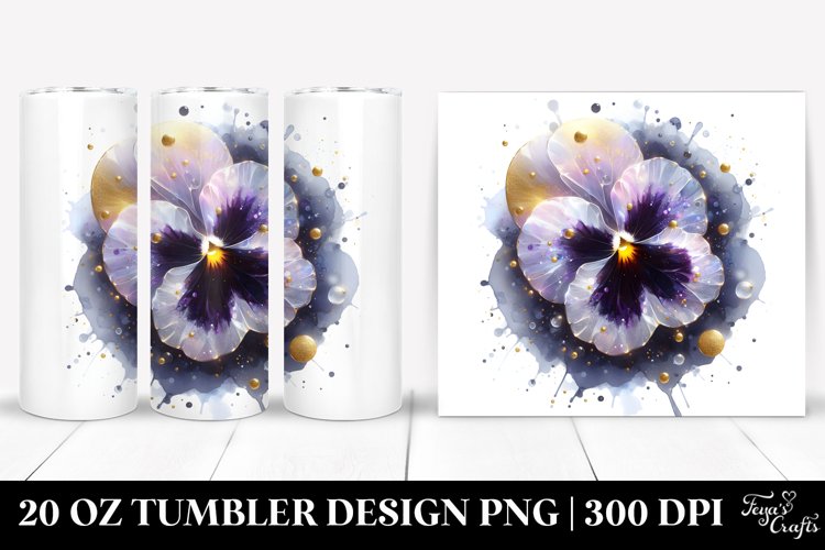 Shiny Pansy | 20 oz Tumbler example image 1