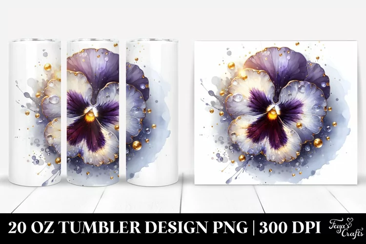 Shiny Pansy | 20 oz Tumbler