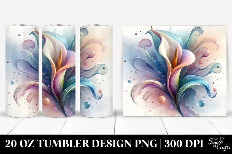 Abstract Pastel Calla Lily Art 20 Oz Tumbler
