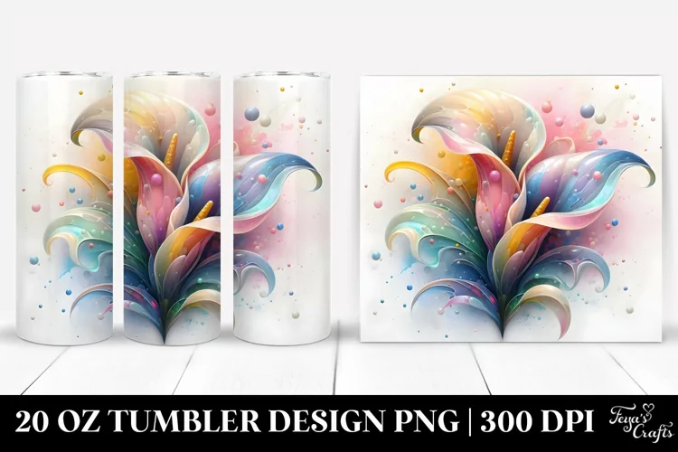 Abstract Pastel Calla Lily Art 20 Oz Tumbler