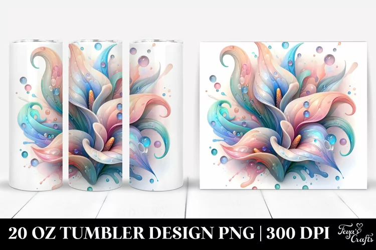 Abstract Pastel Calla Lily Art 20 Oz Tumbler