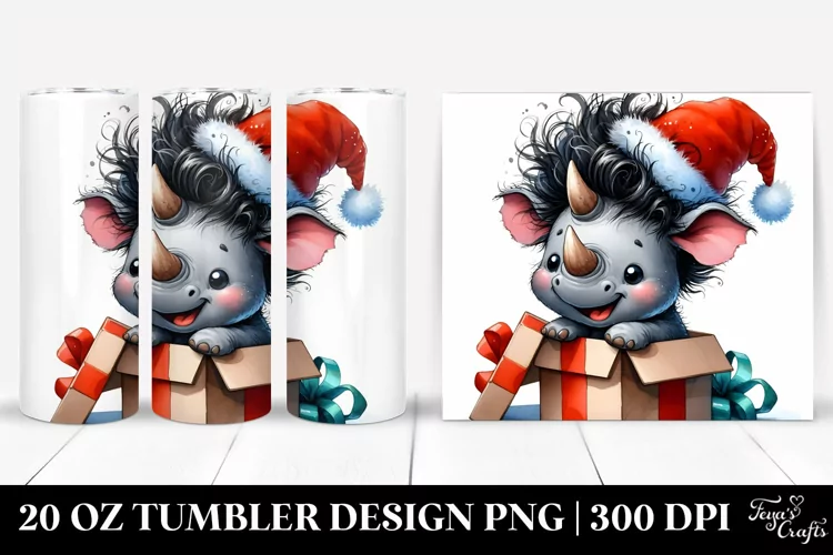 Enthusiastic Rhino, High-Res 20 Oz Tumbler