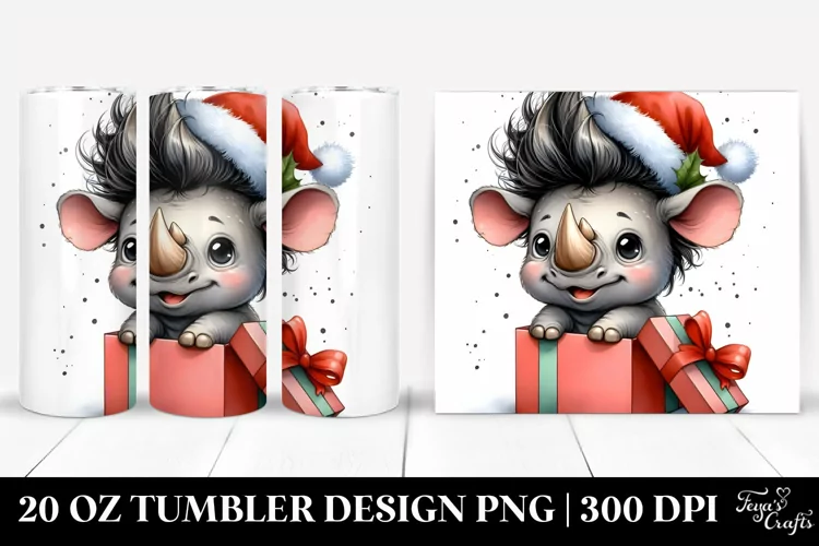 Enthusiastic Rhino, High-Res 20 Oz Tumbler