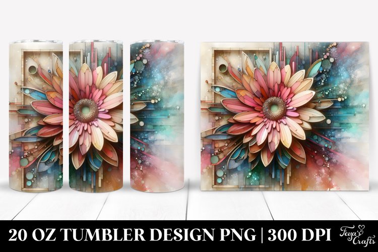 Abstract Pastel Calla Lily Art 20 Oz Tumbler example image 1