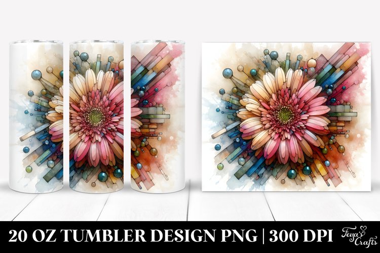 Abstract Pastel Calla Lily Art 20 Oz Tumbler example image 1