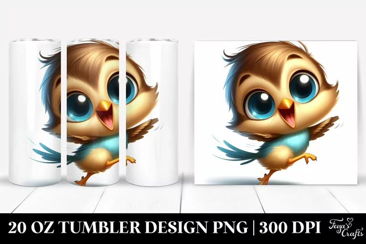 Cute Cartoon Baby Sparrow | 20 Oz Tumbler