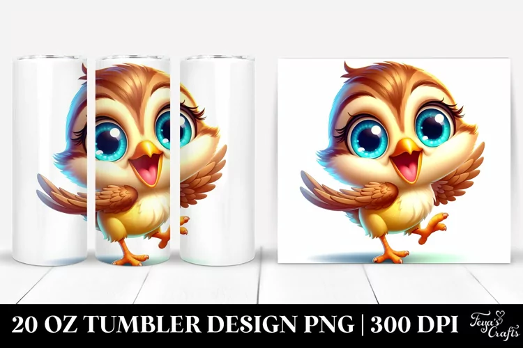 Cute Cartoon Baby Sparrow | 20 Oz Tumbler