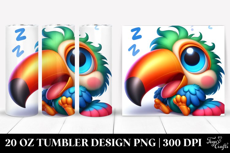 Crazy Baby Toucan | 20 Oz Tumbler example image 1