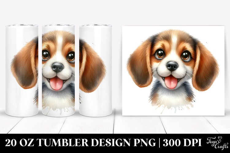 Happy Beagle 20 Oz Tumbler example image 1