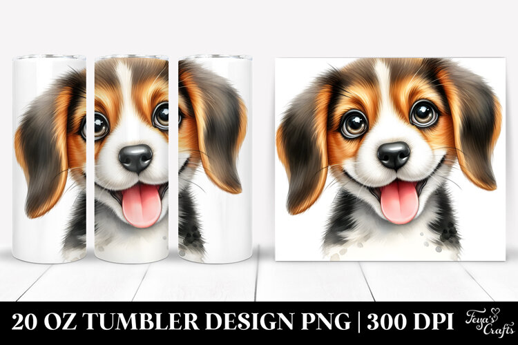 Happy Beagle 20 Oz Tumbler example image 1