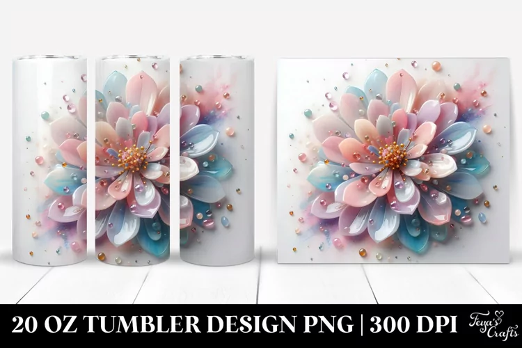 Abstract Pastel Zinnia Art 20 Oz Tumbler