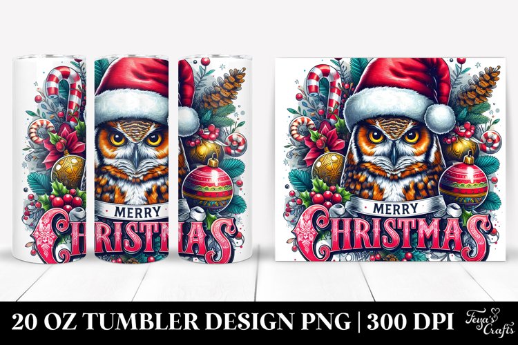 Christmas PNG 20 Oz Tumbler Design example image 1