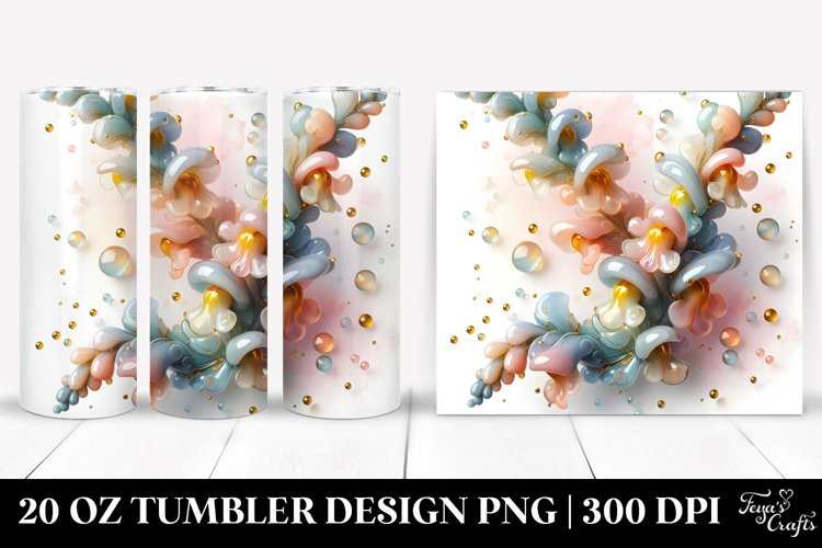 Abstract Pastel Snapdragon Art 20 Oz Tumbler example image 1