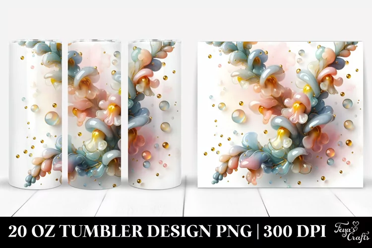Abstract Pastel Snapdragon Art 20 Oz Tumbler