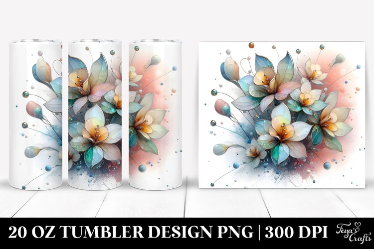 Abstract Pastel Narcissus Art 20 Oz Tumbler example image 1