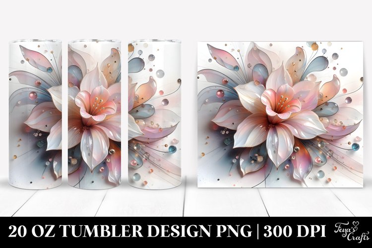 Abstract Pastel Narcissus Art 20 Oz Tumbler example image 1