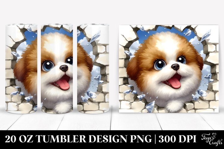 Crazy Bichpoo Wall Ice | 20 Oz Tumbler example image 1