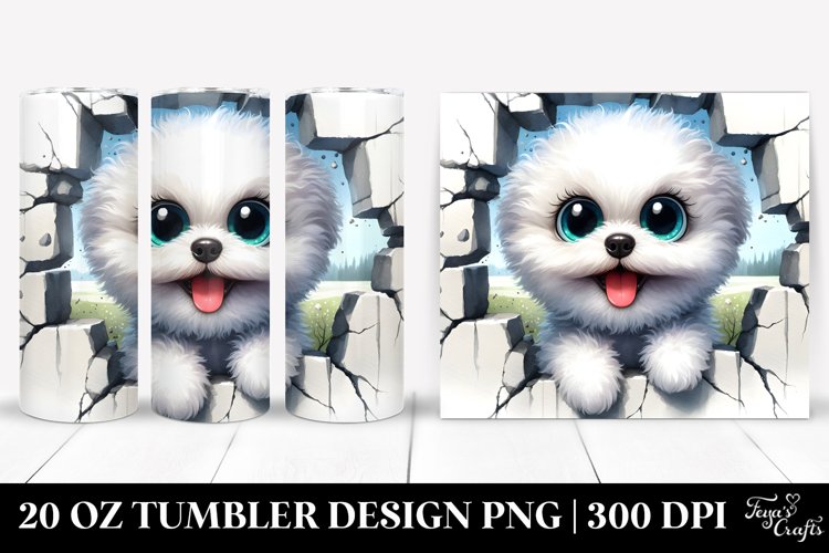 Crazy Bichpoo Cracks | 20 Oz Tumbler example image 1