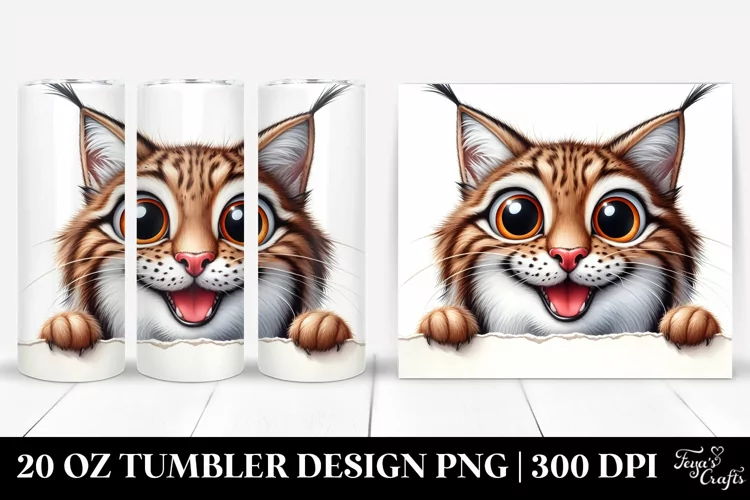 Crazy Lynx Peeking | 20 Oz Tumbler