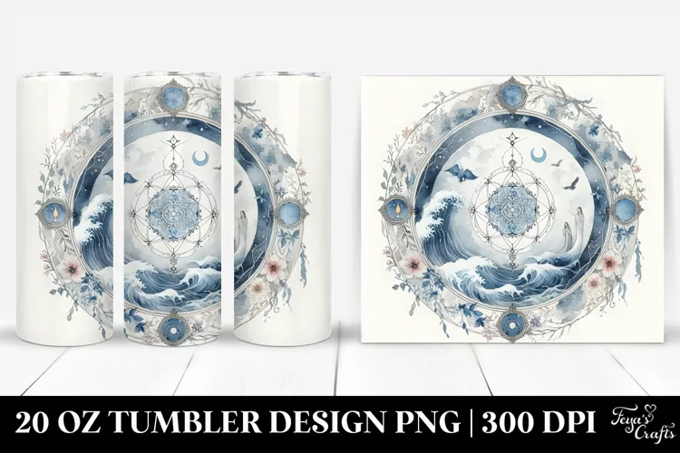 Washed Mystic Ritual Tumbler Design | 20 oz Tumbler