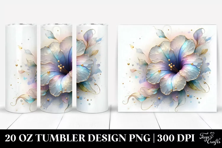 Abstract Pastel Petunia Art 20 Oz Tumbler