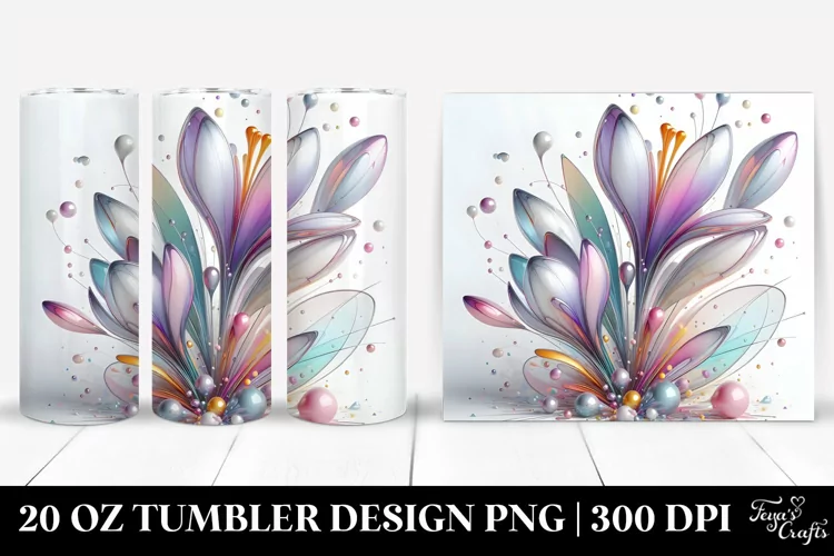 Shiny Crocus with Metallic Insetions | 20 oz Tumbler