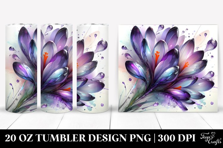 Abstract Crocus, Material | 20 Oz Tumbler example image 1