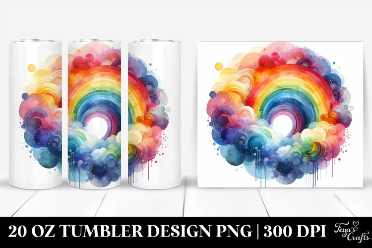 Abstract Colorful Ranbow Watercolor | 20 Oz Tumbler