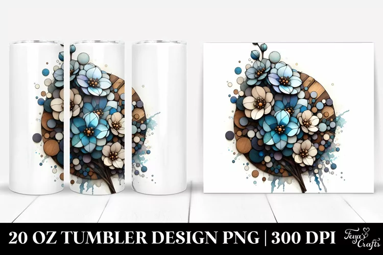 Abstract Stained Delphinium | 20 oz Tumbler