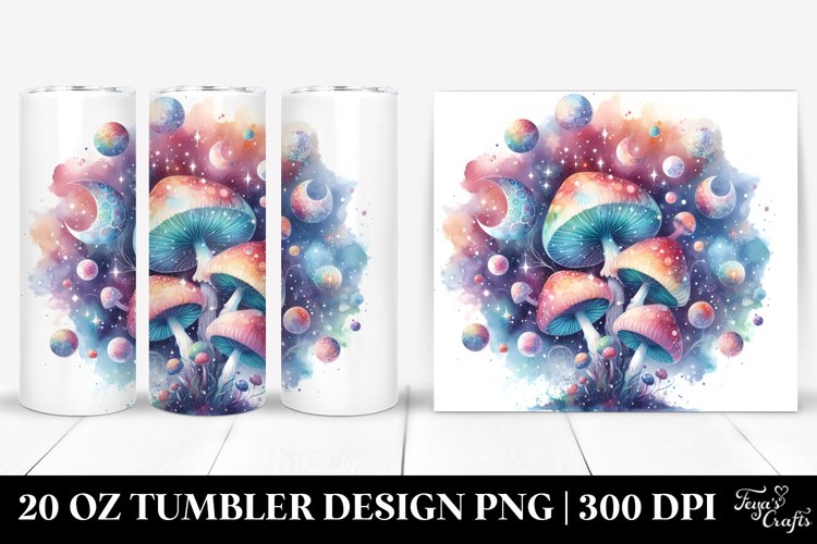Magical Celestial Mushroom Tumbler example image 1