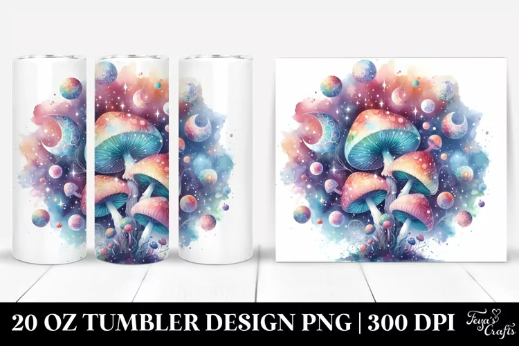 Magical Celestial Mushroom Tumbler