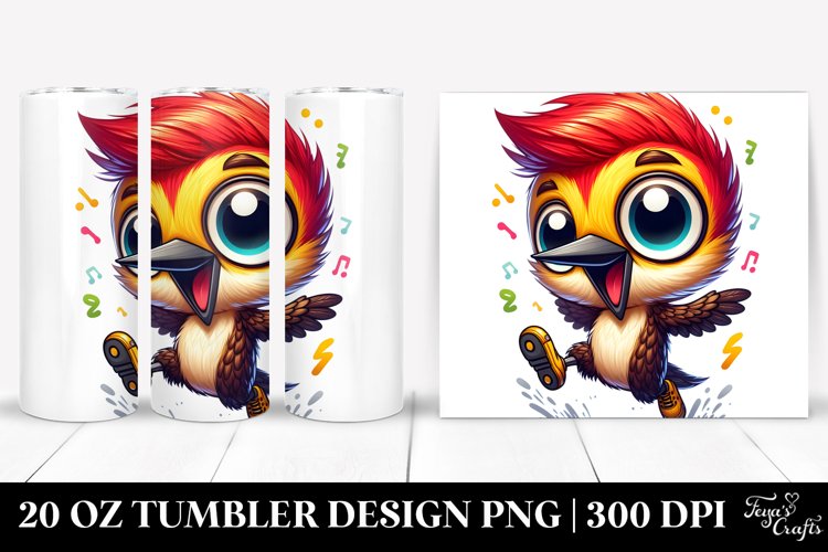 Crazy Baby Woodpecker Tumbler example image 1