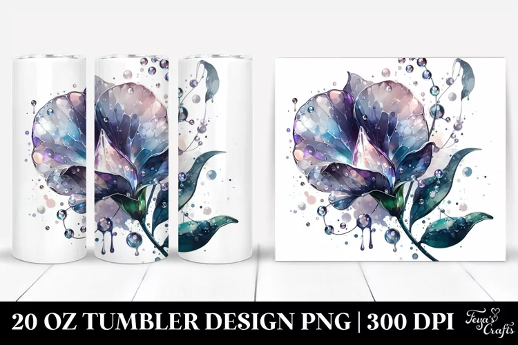 -like Sweet Pea Abstract Tumbler | 20 oz Tumbler