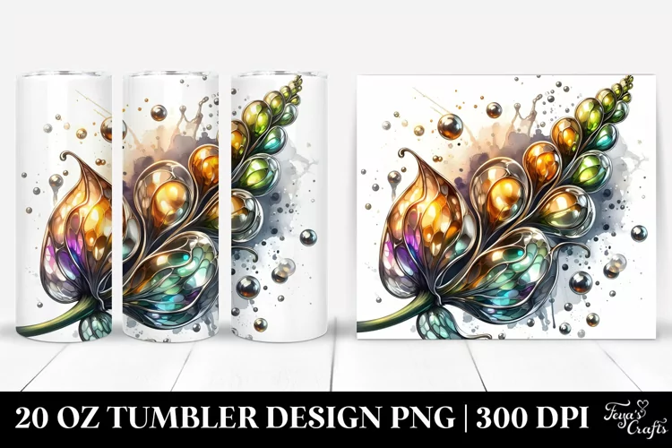 -like Sweet Pea Abstract Tumbler | 20 oz Tumbler