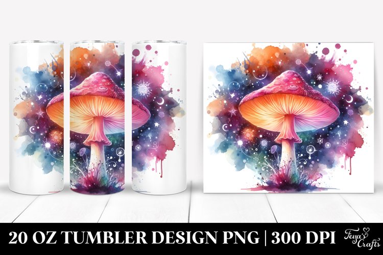 Magical Celestial Astral Mushroom | 20 Oz Tumbler