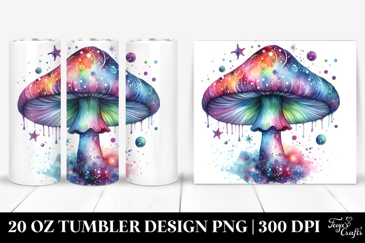 Magical Celestial Astral Mushroom | 20 Oz Tumbler example image 1