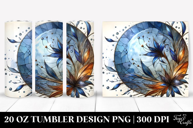 Stained Lobelia with Metallic Inserts | 20 Oz Tumbler example image 1