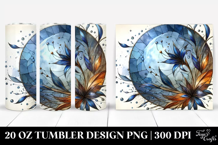 Stained Lobelia with Metallic Inserts | 20 Oz Tumbler