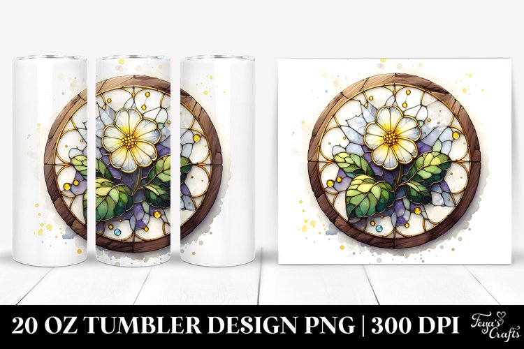Stained Primrose with Golden Inserts | 20 Oz Tumbler example image 1