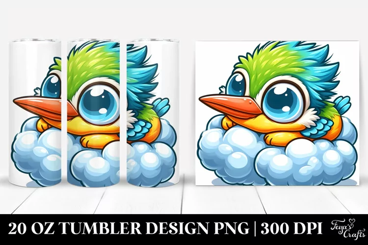 Colorful Baby Kingfisher | 20 Oz Tumbler