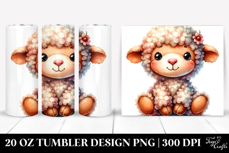 Colorful Plush Lamb | 20 Oz Tumbler