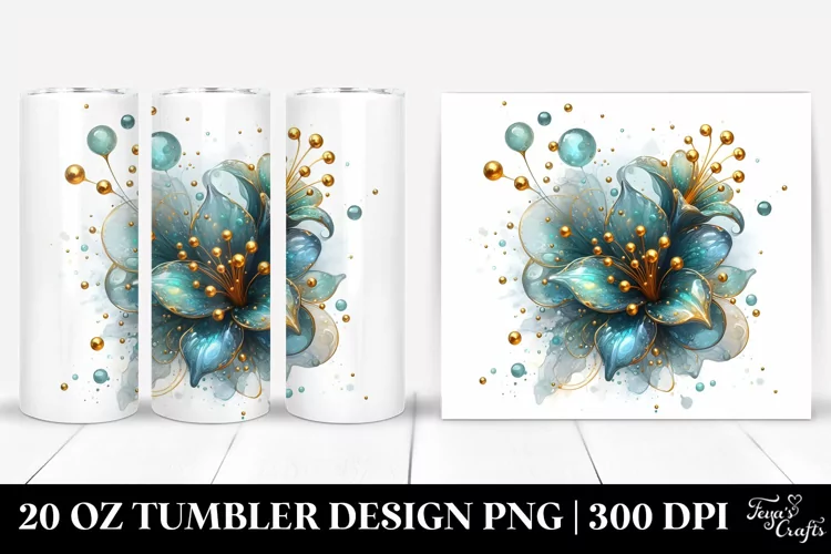 Glossy Lobelia Splash | 20 Oz Tumbler